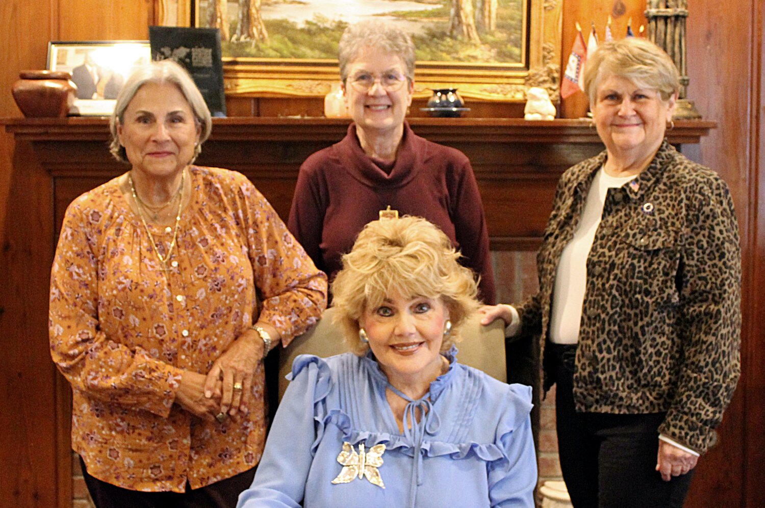 Madison Mayor Mary Hawkins Butler signs proclamations for the Annandale Chapter of the DAR with members Kathy Laurent, Myra Cook and Beth Herring in attendance.